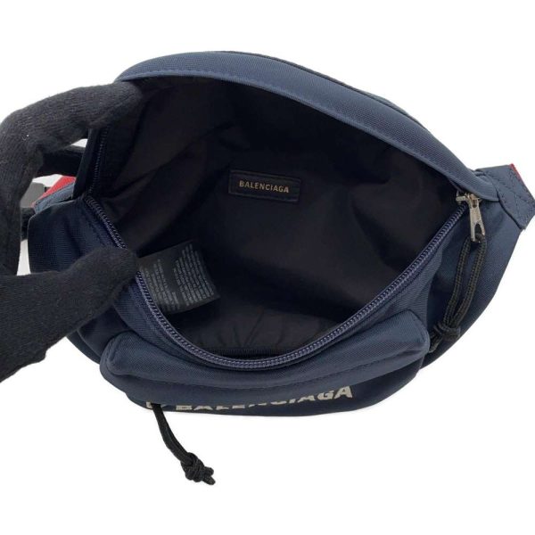 9606210 05 Balenciaga Logo Waist Body Bag Navy