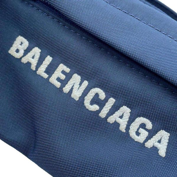 9606210 11 Balenciaga Logo Waist Body Bag Navy