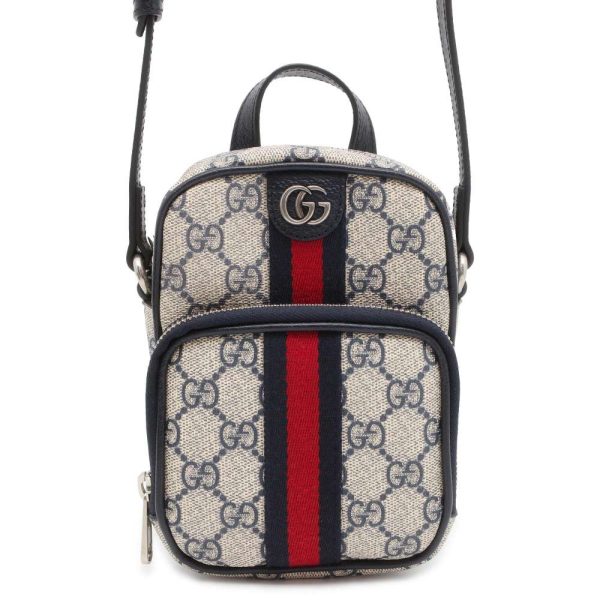 9607231 01 Gucci Ophidia Shoulder Bag BeigeNavy