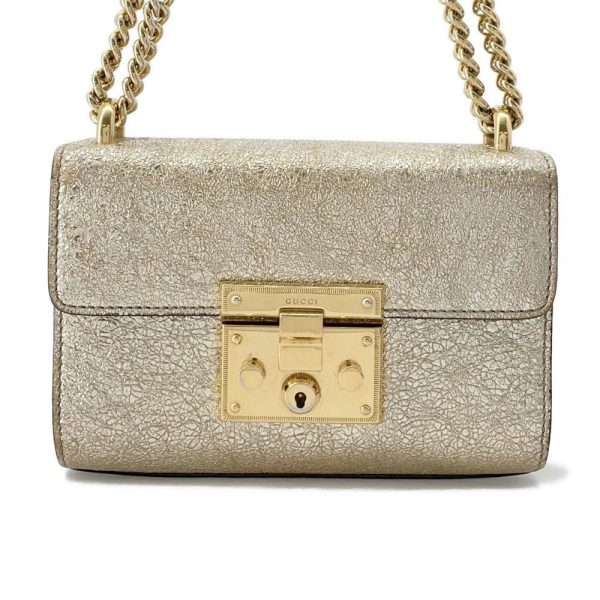 9607279 01 Gucci Padlock W Chain Shoulder Bag gold