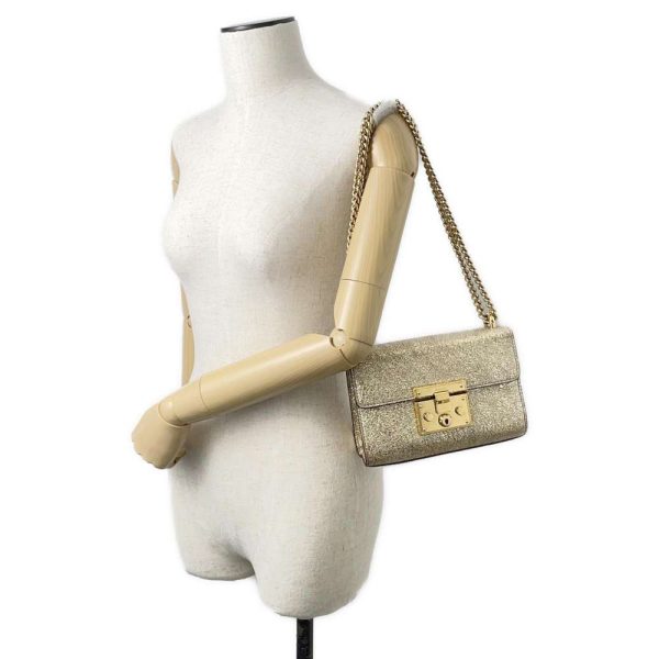 9607279 04 Gucci Padlock W Chain Shoulder Bag gold