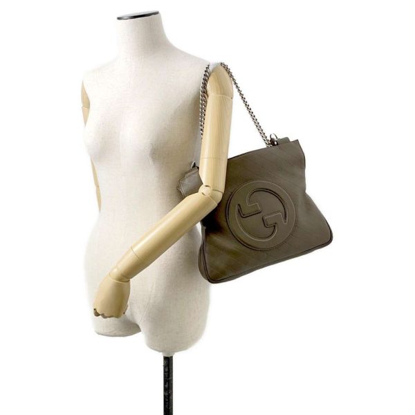 9607293 05 Gucci Blondie 2way Chain Shoulder Bag khaki