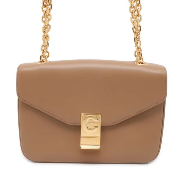 9608382 01 CELINE Chain Shoulder Bag Beige