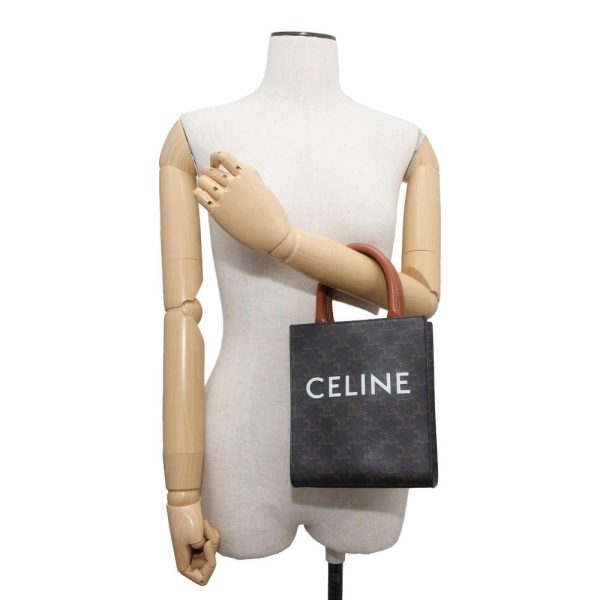 9608443 04 Celine Triomphe Mini Vertical Hippo 2way Shoulder Bag Tan