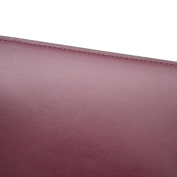 9608672 10 Ferragamo TRIFOLIO Gancini Chain Shoulder Bag Bordeaux