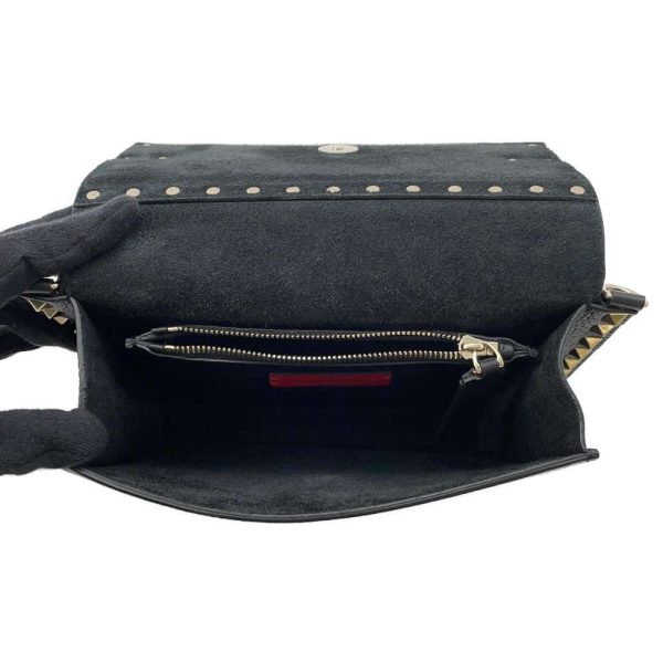 9608795 05 Valentino Garavani Rockstud Shoulder Bag Black