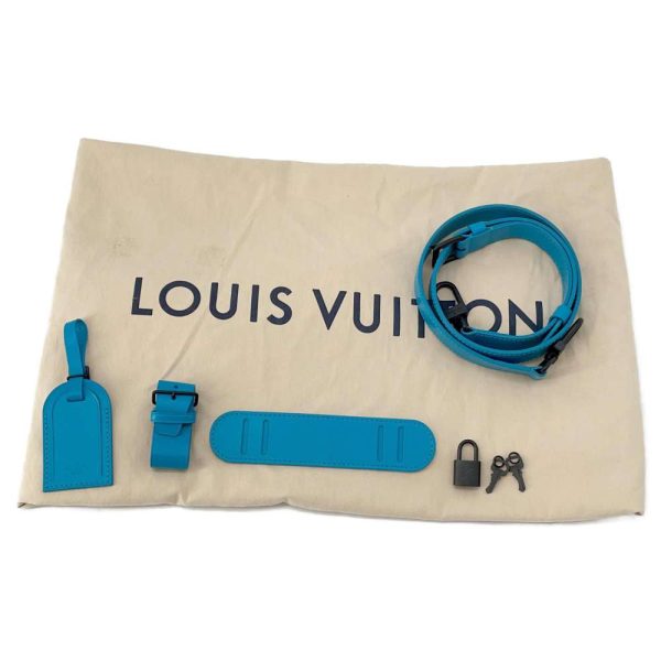 9615618 13 Louis Vuitton Boston Triangle 50 Turquoise Blue