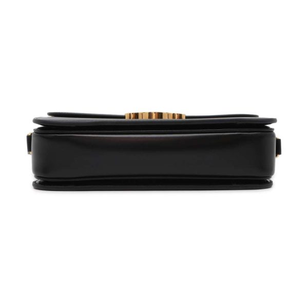 9616639 03 Celine Shoulder Bag Triomphe Medium Leather Black