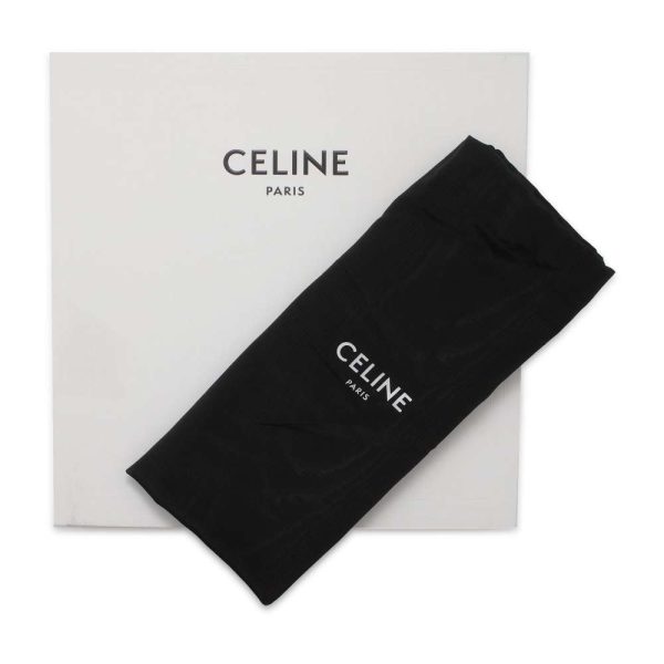 9616639 14 Celine Shoulder Bag Triomphe Medium Leather Black