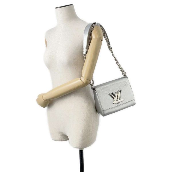 9622487 04 Louis Vuitton Chain Shoulder Bag Twist PM Argent