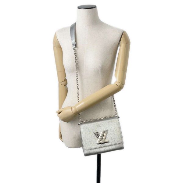 9622487 05 Louis Vuitton Chain Shoulder Bag Twist PM Argent