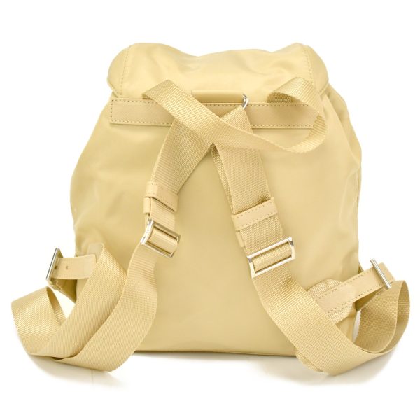 9623f090001 2 PRADA Tessuto Drawstring Backpack Rucksack Beige