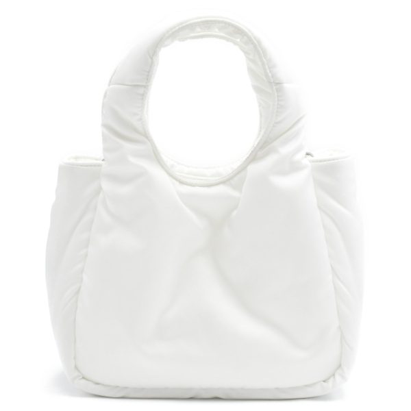 9623f090061 2 PRADA soft padded mini handbag white