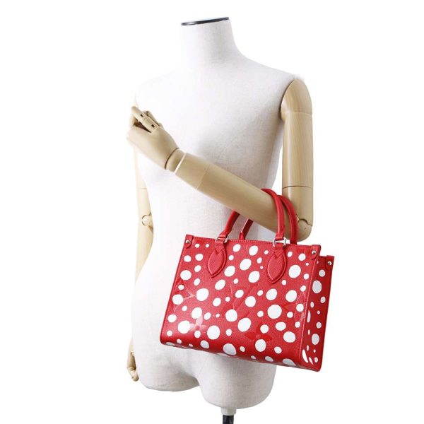 9629509 04 Louis Vuitton Handbag LV On The Go PM Rouge White