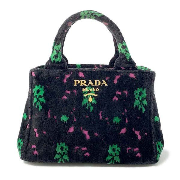 9646896 01 Prada Handbag Canapa Mini 2way Shoulder Black