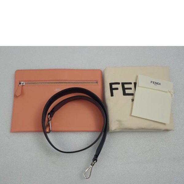 97499 10 Fendi Dotcom Leather Blue 2Way Shoulder Brand Bag