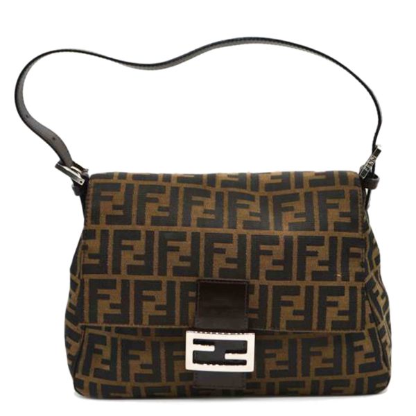 97590 1 Fendi Zucca Line Mamba Bucket Brown