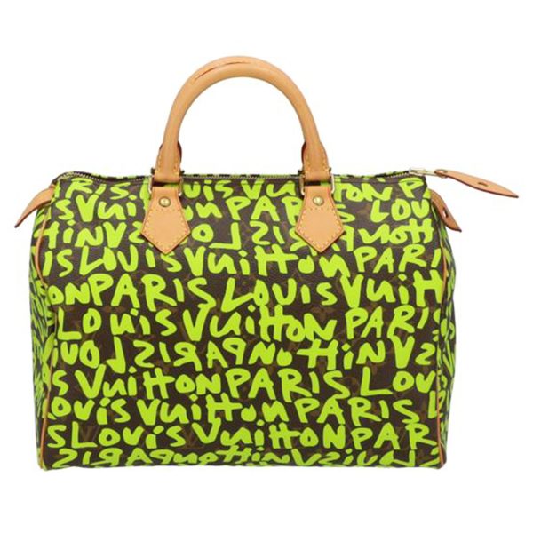 98257 1 Louis Vutton 30 Speedy Monogram Graffiti Bag