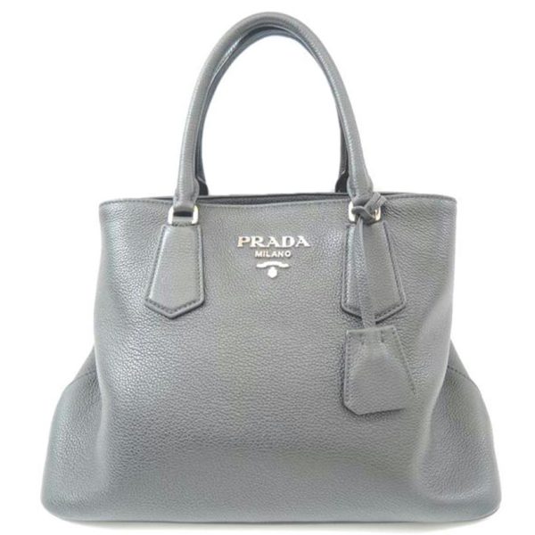 98948 1 Prada Greige 2way Leather Handbag