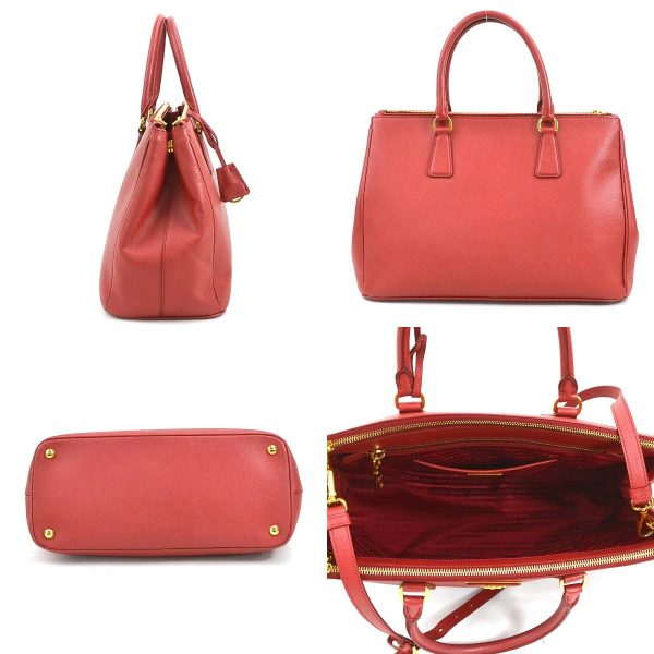 99923g 1 c Prada Handbag Shoulder Leather Bag Red