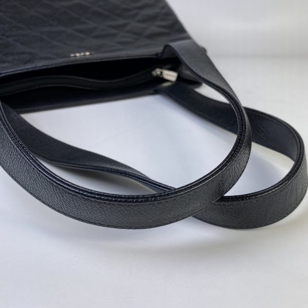 a 1645008 Chanel Cocomark Caviar Skin Tote Bag Black