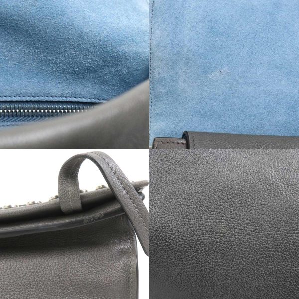 a0200 6 c Prada Shoulder Leather Bag Gray