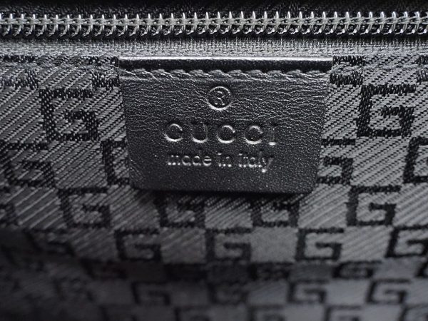 a1002096 15 Gucci Business Bag Briefcase Nylon Leather Black