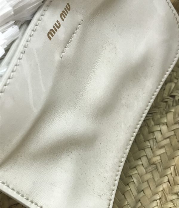 a167623006 5 Miu Miu Straw Tote Bag Biege