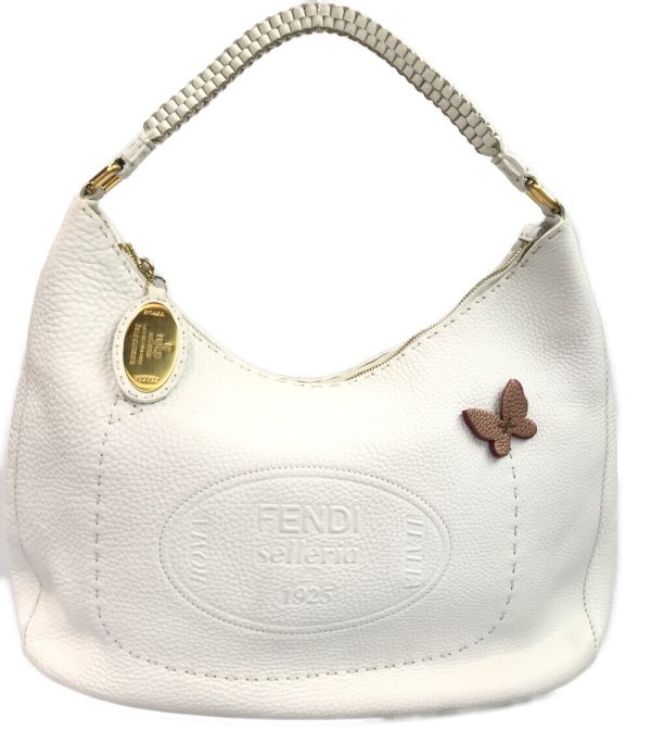 a170514003 1 Fendi Leather Shoulder Bag White