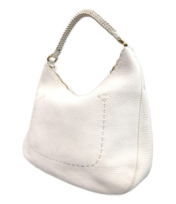 a170514003 2 Fendi Leather Shoulder Bag White