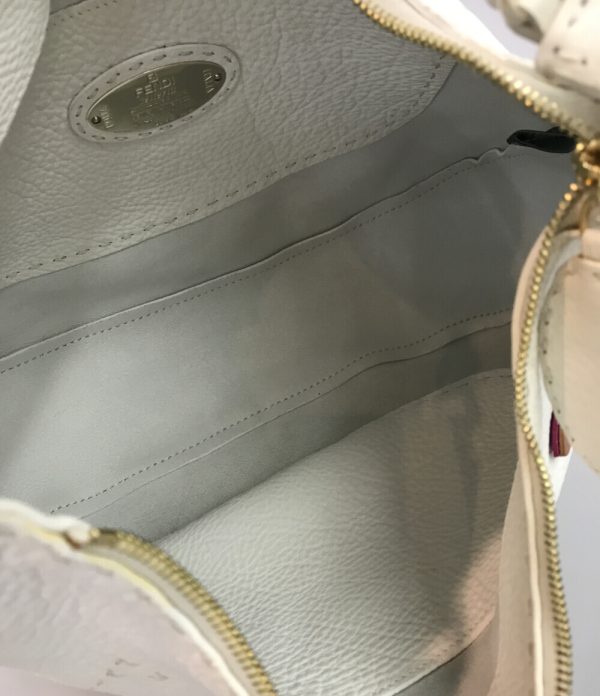 a170514003 3 Fendi Leather Shoulder Bag White