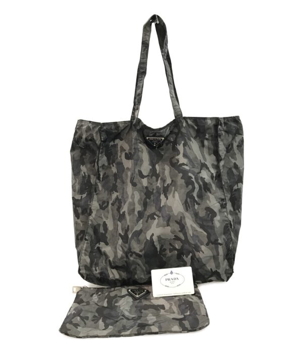 a181199032 1 PRADA Camouflage Pattern Nylon Tote Bag Nylon