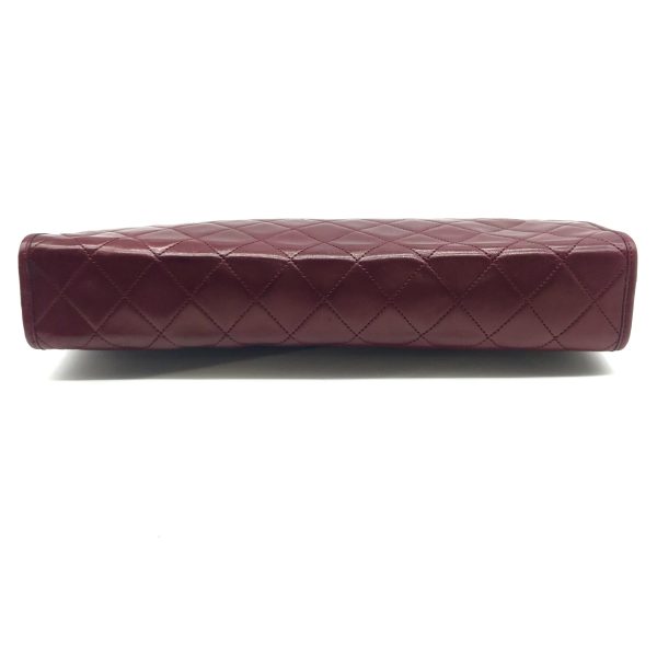 a1848 3 Chanel Matelasse Clutch Bag Bordeaux