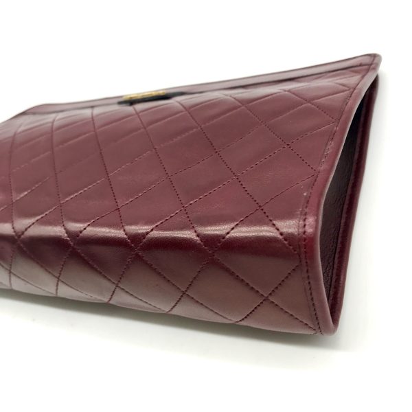 a1848 4 Chanel Matelasse Clutch Bag Bordeaux