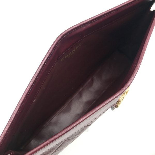 a1848 7 Chanel Matelasse Clutch Bag Bordeaux