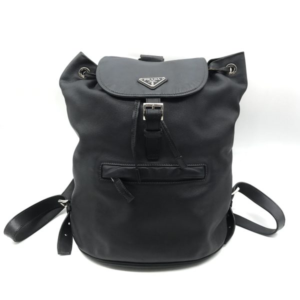 a1962 1 Prada Backpack Leather Black