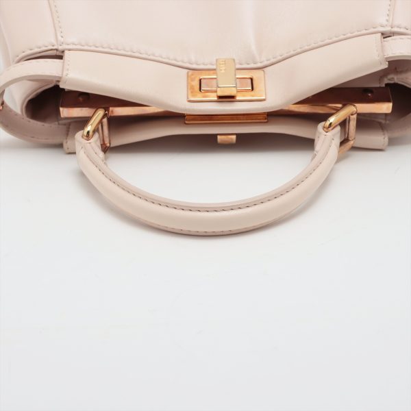 a2120485 4 Fendi Mini Peekaboo Leather Handbag Pink