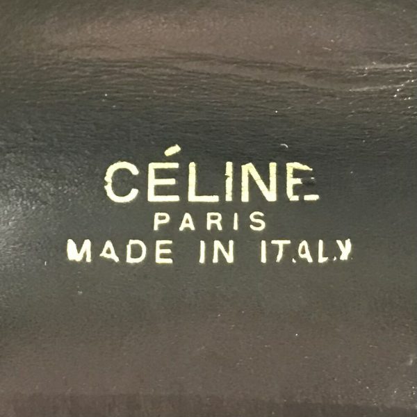 a2287 10 Celine Vintage Leather Hand Bag Black