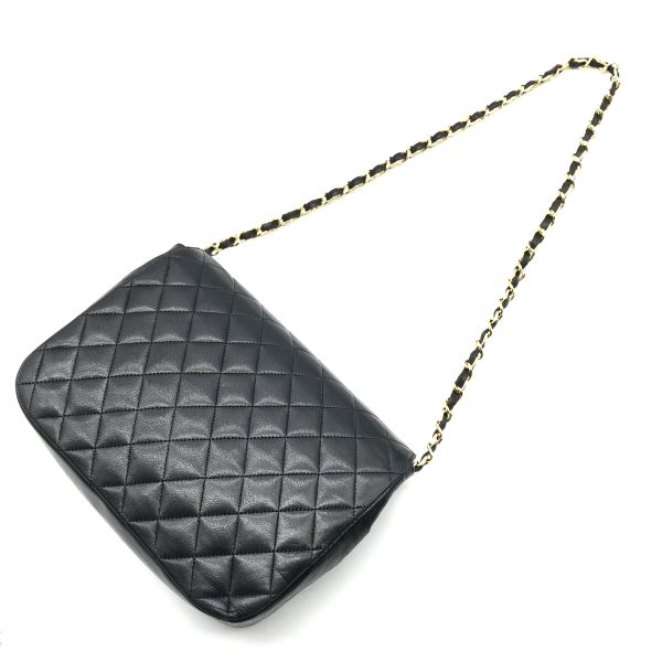 a2752 2 Chanel Cocomark Matelasse Lambskin Push Lock Chain Shoulder Bag Black