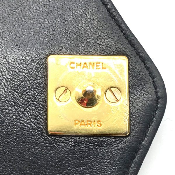 a2752 9 Chanel Cocomark Matelasse Lambskin Push Lock Chain Shoulder Bag Black