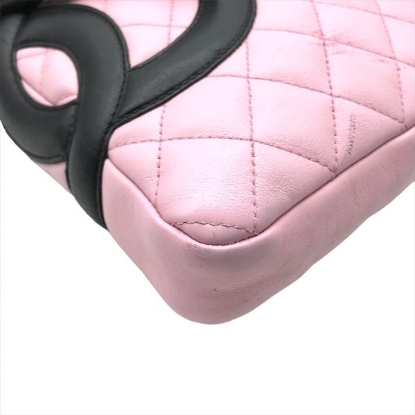 a3663 4 Chanel Cambon Shoulder Bag Lambskin Pink