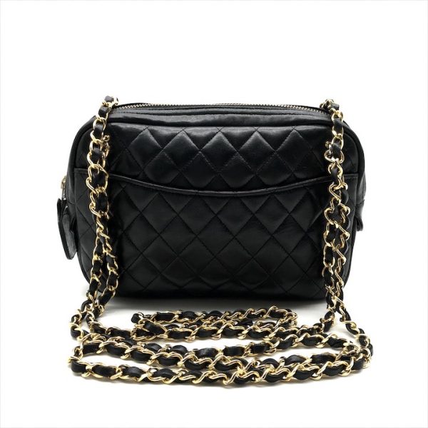 a3894 1 Chanel Cocomark Matelasse Lambskin Chain Shoulder Bag Black