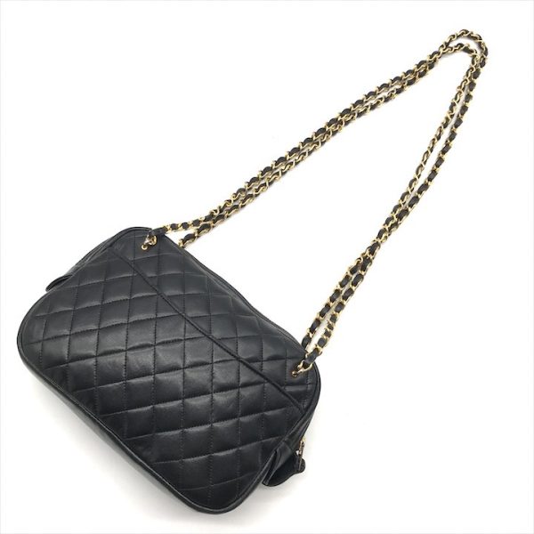 a3894 2 Chanel Cocomark Matelasse Lambskin Chain Shoulder Bag Black