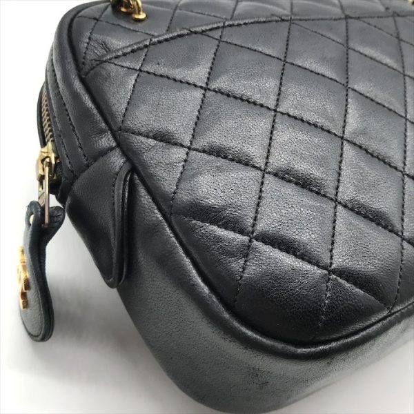 a3894 5 Chanel Cocomark Matelasse Lambskin Chain Shoulder Bag Black