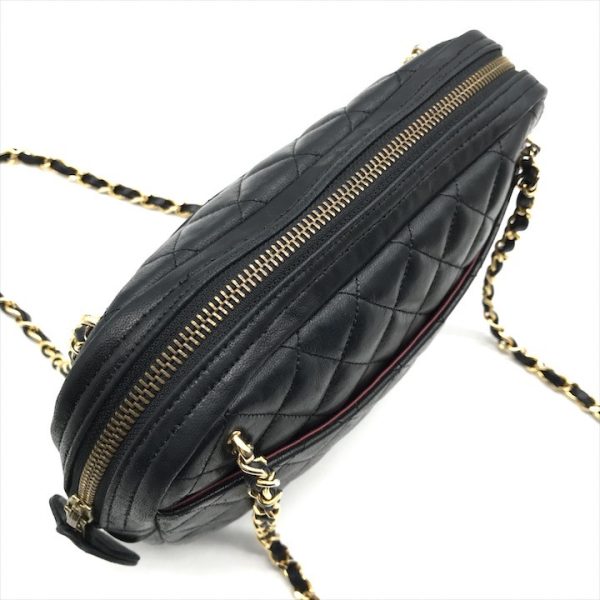 a3894 7 Chanel Cocomark Matelasse Lambskin Chain Shoulder Bag Black