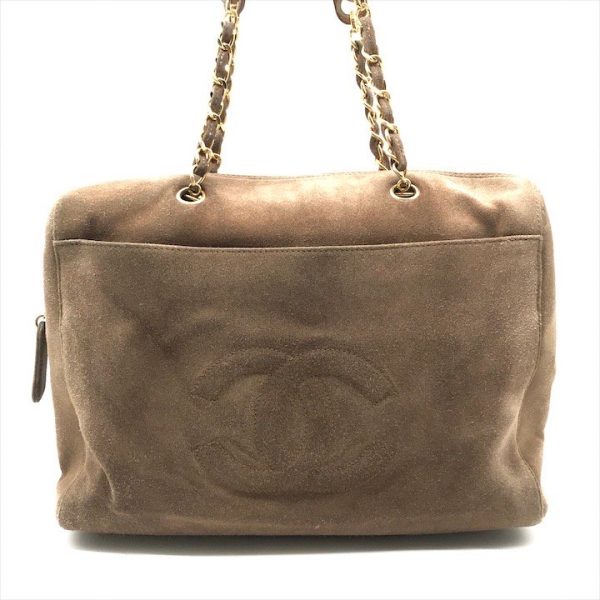 a3965 1 Chanel Cocomark Suede Chain Tote Brown