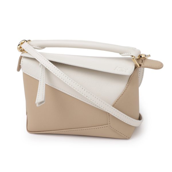 a510p88x3001 Loewe Puzzle Edge Mini 3WAY Shoulder Bag Beige