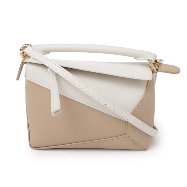 a510p88x3002 Loewe Puzzle Edge Mini 3WAY Shoulder Bag Beige