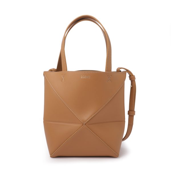 a657v25x0102 Loewe Puzzle Tote Mini Tote Bag Brown