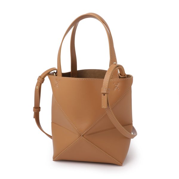 a657v25x0104 Loewe Puzzle Tote Mini Tote Bag Brown